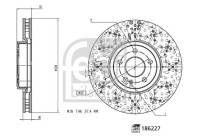 Brake disc 186227 FEBI