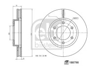 Brake disc 188798 FEBI
