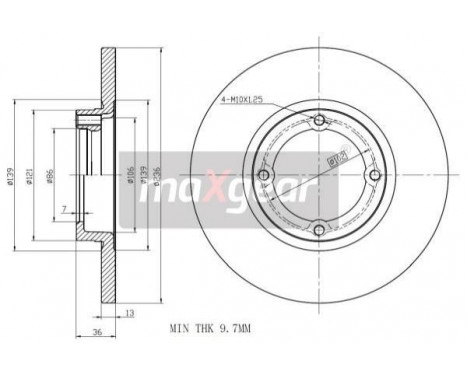 Brake Disc 19-0702MAX Maxgear