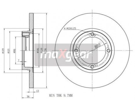 Brake Disc 19-0702MAX Maxgear, Image 2