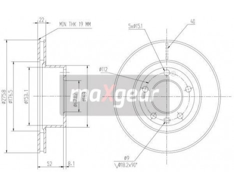 Brake Disc 19-0728MAX Maxgear