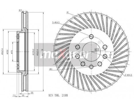 Brake Disc 19-0737MAX Maxgear, Image 2