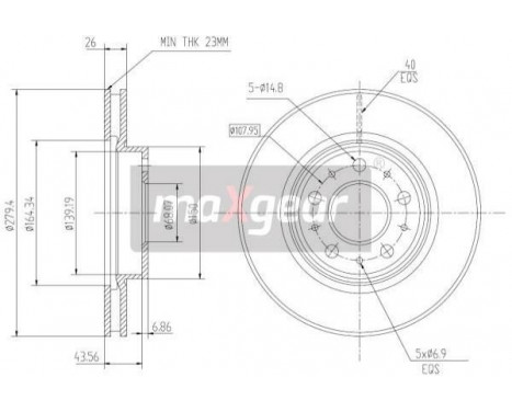 Brake Disc 19-0761MAX Maxgear, Image 2