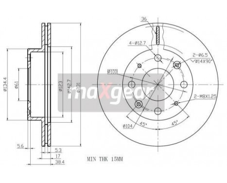 Brake Disc 19-0926 Maxgear