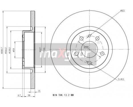 Brake Disc 19-0991MAX Maxgear