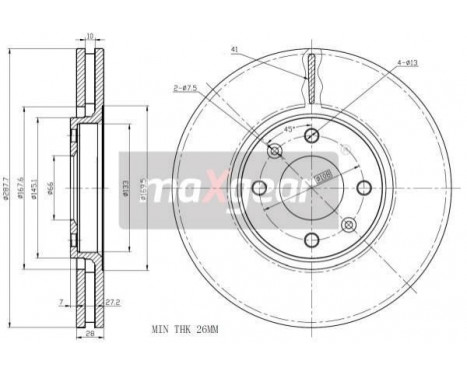 Brake Disc 19-1067MAX Maxgear, Image 2