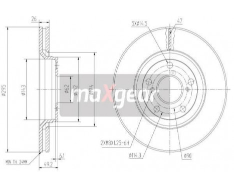 Brake Disc 19-1868MAX Maxgear