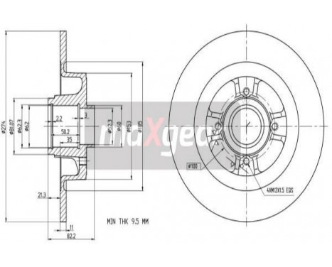 Brake Disc 19-1910 Maxgear