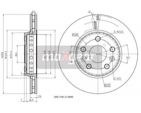 Brake Disc 19-2002MAX Maxgear