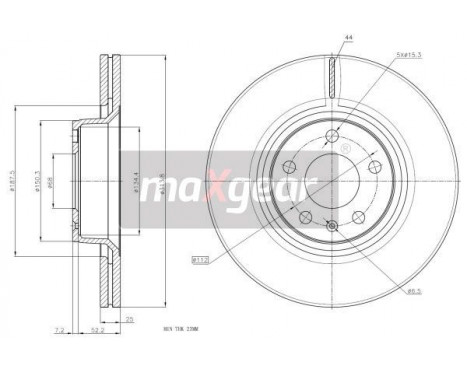 Brake Disc 19-2021MAX Maxgear