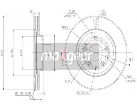 Brake Disc 19-2247MAX Maxgear