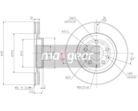 Brake Disc 19-2247MAX Maxgear, Image 2