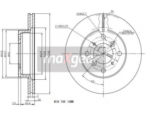 Brake Disc 19-2284 Maxgear