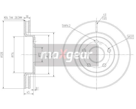 Brake Disc 19-2323 Maxgear, Image 4