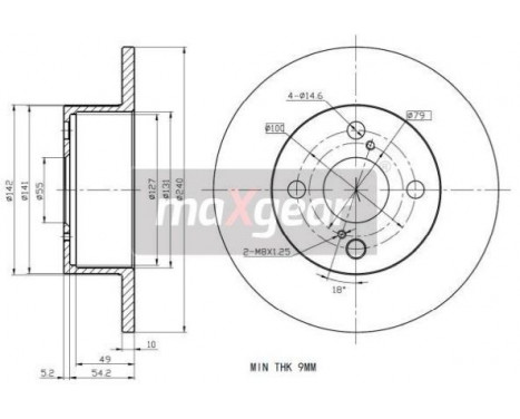 Brake Disc 19-2344 Maxgear