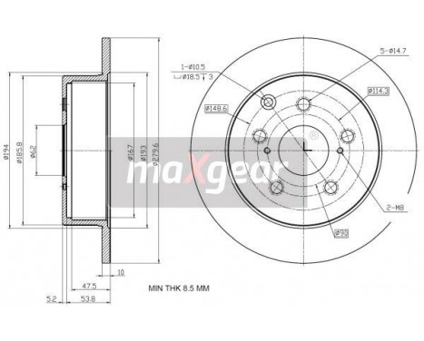 Brake Disc 19-2353 Maxgear