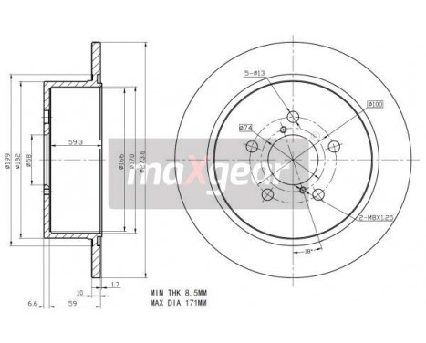 Brake Disc 19-2356 Maxgear