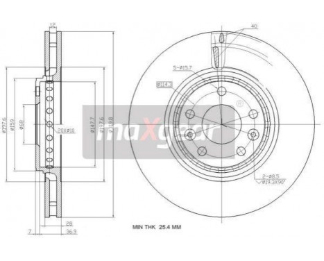 Brake Disc 19-2363 Maxgear