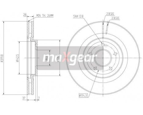 Brake Disc 19-2364 Maxgear