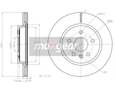 Brake Disc 19-2368 Maxgear