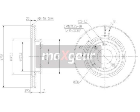 Brake Disc 19-2376MAX Maxgear, Image 3