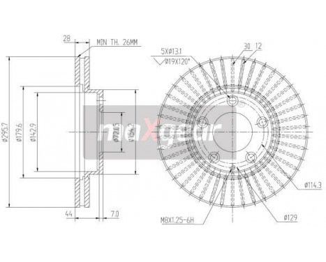 Brake Disc 19-2387 Maxgear