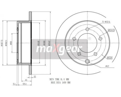 Brake Disc 19-2389 Maxgear