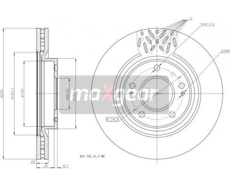 Brake Disc 19-2393 Maxgear