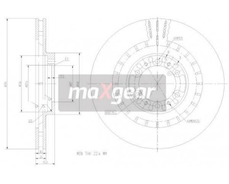 Brake Disc 19-2446 Maxgear