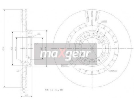 Brake Disc 19-2446 Maxgear, Image 2