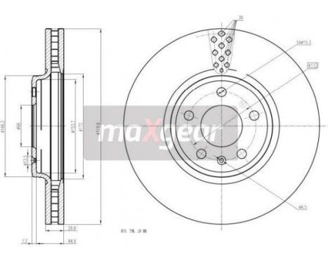 Brake Disc 19-2447MAX Maxgear