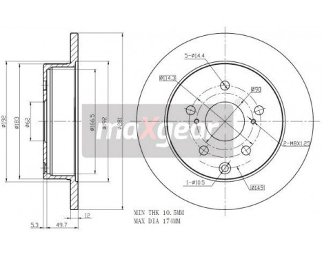 Brake Disc 19-2466MAX Maxgear