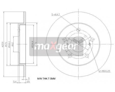 Brake Disc 19-2467 Maxgear