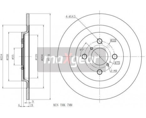 Brake Disc 19-2477MAX Maxgear