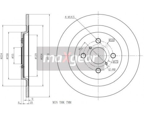 Brake Disc 19-2477MAX Maxgear, Image 2