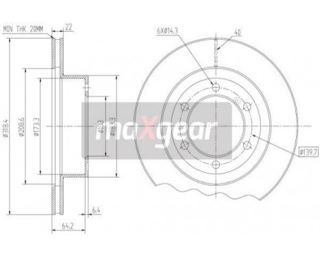 Brake Disc 19-2549 Maxgear