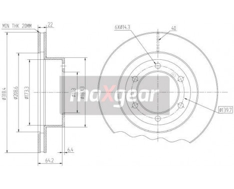 Brake Disc 19-2549 Maxgear, Image 2