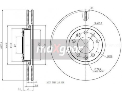 Brake Disc 19-2749MAX Maxgear, Image 2