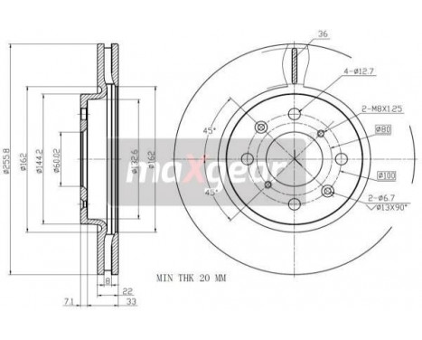 Brake Disc 19-3200MAX Maxgear