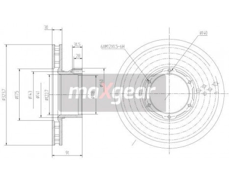 Brake Disc 19-3360 Maxgear