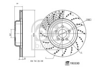 Brake disc 193330 FEBI