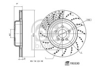 Brake disc 193330 FEBI