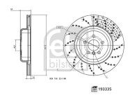 Brake disc 193335 FEBI