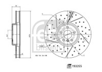 Brake disc 193355 FEBI