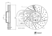 Brake disc 193357 FEBI