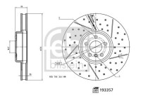 Brake disc 193357 FEBI