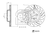 Brake disc 193370 FEBI
