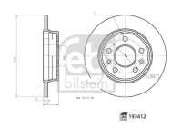 Brake disc 193412 FEBI