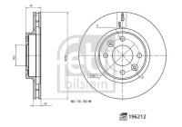 Brake disc 196212 FEBI