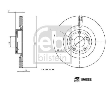 Brake disc 196888 FEBI, Image 4